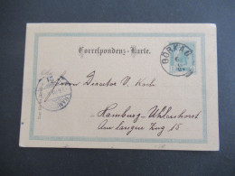 Österreich 1901 GA 5 Heller Stempel K1 Görkau Nach Hamburg Uhlenhorst Mit Ank. Stempel Gitterstempel Hamburg 21 - Tarjetas