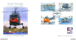 South Georgia. Aviazione Della Marina 2009. FDC. - Falkland Islands