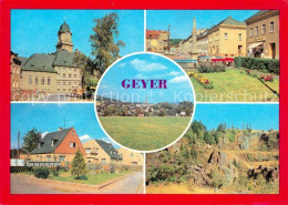 73302429 Geyer Rathaus Thumer Strasse Teilansicht Karl Marx Platz Binge Geyer - Geyer