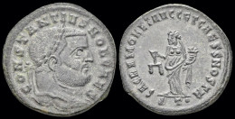 Constantius I Chlorus, As Caesar, AE Follis Moneta Standing Left - La Tetrarchia E Costantino I Il Grande (284 / 307)