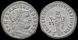 Constantius I Chlorus, As Caesar, AE Follis Moneta Standing Left - Die Tetrarchie Und Konstantin Der Große (284 / 307)