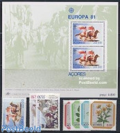Azores 1981 Yearset 1981 (7v+1s/s), Mint NH, Various - Yearsets (by Country) - Non Classés