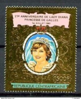 CENTRAFRIQUE - Lady DIANA - 1500 F Sur Papier OR - Neuf N** - Très Beau - Berühmte Frauen