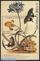Sao Tome/Principe 1993 Butterfly S/s, Mint NH, Nature - Butterflies - Flowers & Plants - Sao Tomé Y Príncipe