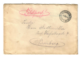 Feldpostbrief 1915 Feldpostexpedition Der 26. Reserve Division Nach Nürnberg - Feldpost (franchigia Postale)