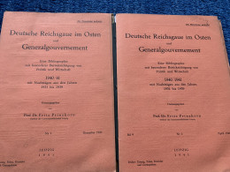 GG: Deutsche Reichsgaue Im Osten Und GG: Politik Und Wirtschaft 1940/41 - Libros Antiguos Y De Colección