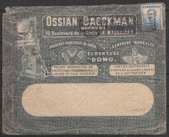 Env. Translucide Entête Machines Agricoles Ossian Baeckman Affr. N°120 Flam. BRUXELLES /29 IV 1913 - Gand-Exposition 191 - 1912 Pellens