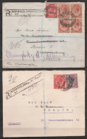 Afrique Du Sud - Lot De 2 Lettres Recommandées Càd NORWOOD JOHANNESBURG 1922 Pour BERLIN & CHARLOTTENBURG - Lettres & Documents