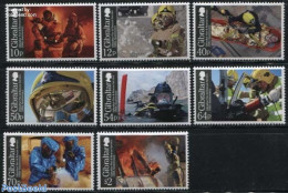 Gibraltar 2015 Fire & Rescue Service 8v, Mint NH, Sport - Transport - Diving - Automobiles - Fire Fighters & Preventio.. - Immersione
