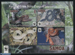 Samoa 2015 WWF, Pacific Tree Boa S/s, Mint NH, Nature - Reptiles - Snakes - World Wildlife Fund (WWF) - Samoa