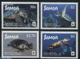Samoa 2016 WWF, Hawksbill Turtle 4v (white Borders), Mint NH, Nature - Turtles - World Wildlife Fund (WWF) - Samoa