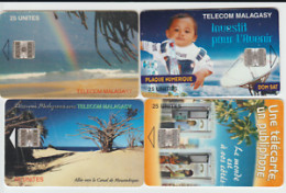 TC48 - 4 CARTES A PUCE DE MADAGASCAR Pour 2 € - Madagaskar