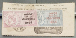 TIMBRES Import Sur Les VELOCIPEDES 1944 . 1943 - Cycling