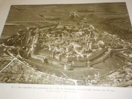 PHOTO PANORAMIQUE DE LA CITE DE CARCASSONNE 1921 - Non Classificati