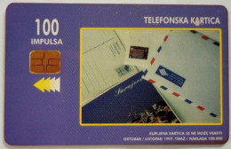 Bosnia 100 Units Chip Card - Envelopes - Bosnie
