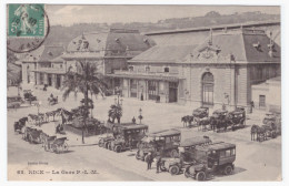NICE - La Gare P.L.M (carte Animée) - Transport Ferroviaire - Gare