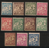 ALGERIE - 1926-28 - Taxe TT N°YT. 1A à 11 - Série Complète - Neuf * / MH VF - Timbres-taxe