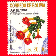 BOLIVIA - Usato - 2001 - Fiore Nazionale - Qantuta Tricolore - Kantuta - 20.00 - Bolivia