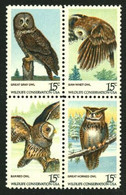 USA 1978 MiNr. 1358 - 1361 Birds Owls 4v MNH **   2.00 € - Hiboux & Chouettes