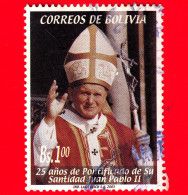 BOLIVIA - Usato - 2004 (2003) - 25° Anniversario Del Pontificato Di Papa Giovanni Paolo II - 1.00 - Bolivie