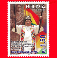 BOLIVIA - Usato - 2010 - Rielezione Del Presidente Evo Morales Ayma - 1.50 - Bolivie