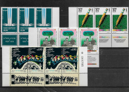 TIMBRE STAMP ZEGEL ISRAËL PETIT LOT 3 X 1073-1079-1104-1163  XX - Ungebraucht (mit Tabs)