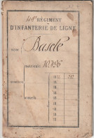 ///  FRANCE  ///   LIVRET MILITAIRE  49 Eime Régiment D'infanterie  1873 --- - Documenti