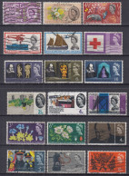 Great Britain - GB / UK / QEII. 1963 - 1965 ⁕ Queen Elizabeth II. ⁕ 18v Used Stamps / Unchecked - Usados