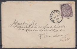 Great Britain - GB / UK 1889 ⁕ QV Used On Cover MANCHESTER - Cartas & Documentos