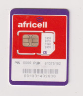 CONGO DR (Kinshasa) - Africell Unused Chip SIM Phonecard - Congo