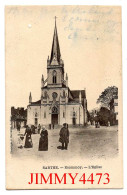CPA - ECOMMOY En 1902 (Sarthe) L' Eglise (  Place Bien Animée ) - Ecommoy