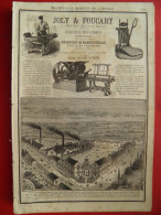 PUB 1884 - Machines à Tuiles Joly & Foucart 41 Blois, E Dumont 80 Acheux 42 Roanne - Publicités
