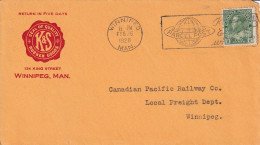 LETTER 1926 WINNIPEG     ONLY FRONT - Lettres & Documents