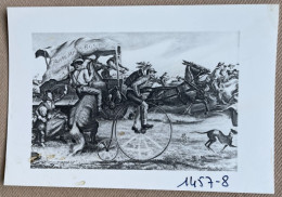 The Oklahoma Land Rush, April 22, 1889 By John S. Curry - 15 X 10cm. (REPRO PHOTO ! Zie Beschrijving Voir Description) ! - Ciclismo