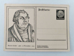 450 Jahre Martin Luther, Postkarte Deutsches Reich,  1933 - Historische Figuren
