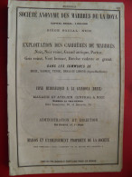 PUB 1884 - Marbre De La Roya 06 Breil Saorge Tende Briga Limone, Galinier Rue Dragon & Breteuil 13 Marseille - Publicités