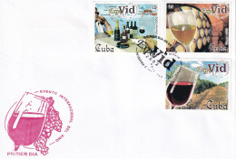 FDC  CUBA  2002 - Wein & Alkohol