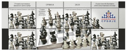 Serbia 2023. 75 Years Since The Foundation Of The Chess Federation Of Serbia, First +  Middle Row, MNH - Scacchi