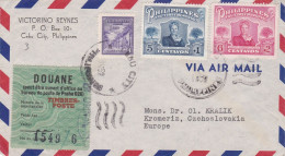 From Philippines To Czechoslovakia - 1952 - Filipinas