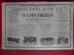 PUB 1884 - Installation Usine Machine Tissus Chaudronnerie Tulpin 76 Rouen, Mallet, Lebarbier&Villon, Piguet - Publicités