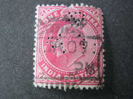 INDIEN  , Perfin , Perfore , Lochung - 1902-11  Edward VII