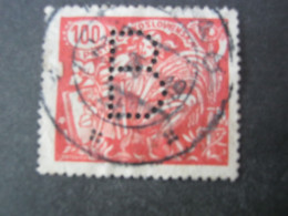 Tschechoslowakei/CSSR ,       Firmenlochung , Perfin , 2 Scans - Used Stamps