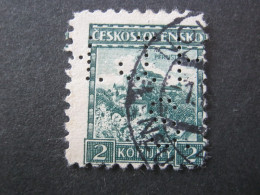 Tschechoslowakei/CSSR ,       Firmenlochung , Perfin , 2 Scans - Used Stamps