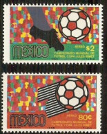 1969 MÉXICO FUTBOL Sc. C350-C351 MNH 9th. Jules Rimet Cup World Football Championship - Mexique