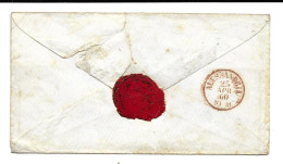 REGNO DI SARDEGNA , BOLLO IN ROSSO DI ALESSANDRIA SU LETTERA DA BOLOGNA , 1860 . - Sardaigne