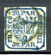 ROUMANIE - 10 -  30 P. Bleu - Oblitéré - Très Beau - 1858-1880 Moldavie & Principauté