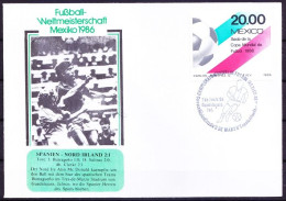 Mexico 1986 Cover, N Ireland McDonald & Spain Butragueno WC Football Spain Won 2-1, Sports, Soccer - 1986 – México