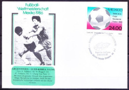 Mexico 1986 Cover, WC Football Argentina Vs South Korea Final Score 3-1, Sports, Soccer - 1986 – Mexique