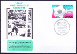 Mexico 1986 Cover, WC Football Brasil Vs Algeria Final Score 1-0, Sports, Soccer - 1986 – Mexiko