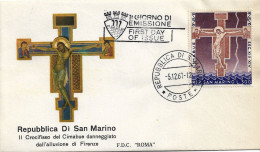 Fdc Roma:  CROCIFISSO DI CIMABUE 1967 - No Viaggiata - FDC